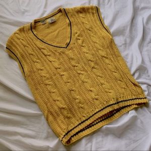 Yellow Vintage Sweater Vest